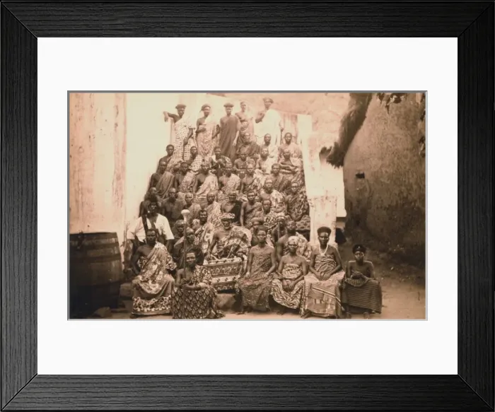 Framed Print : King Kobina of Elmina and members of tribe, Ghana Framed Print : King Kobina of Elmina and members of tribe, Ghana