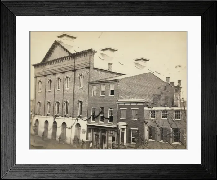 Framed Print : Fords Theatre, scene of the assassination