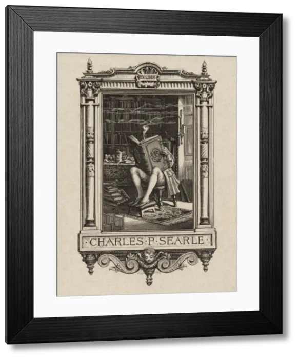 Framed Print : Bookplate of Charles P. Searle Framed Print : Bookplate of Charles P. Searle