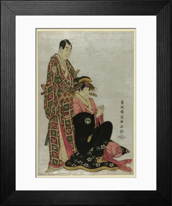 Framed Print : The actors Sawamura Sojuro and Segawa Kikunogo Framed Print : The actors Sawamura Sojuro and Segawa Kikunogo