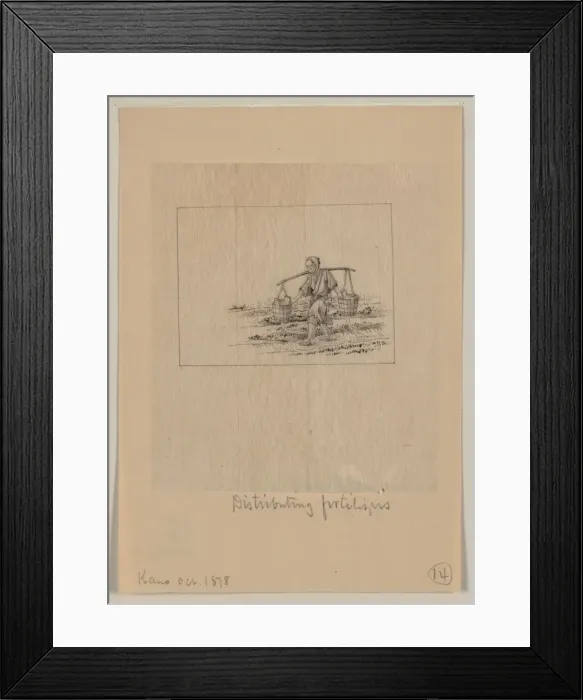 Framed Print : Distributing fertilizers Framed Print : Distributing fertilizers