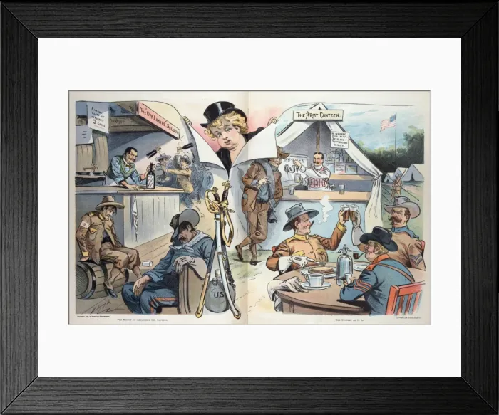 Framed Print : The moral of the canteen question Framed Print : The moral of the canteen question