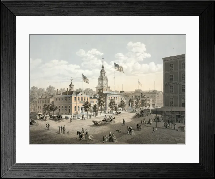 Framed Print : Independence Hall. Philadelphia 1876 Framed Print : Independence Hall. Philadelphia 1876