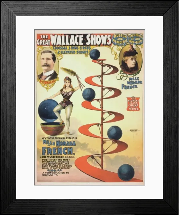 Framed Print : The great Wallace shows: colossal 3 ring circus, 2 elevated Framed Print : The great Wallace shows: colossal 3 ring circus, 2 elevated