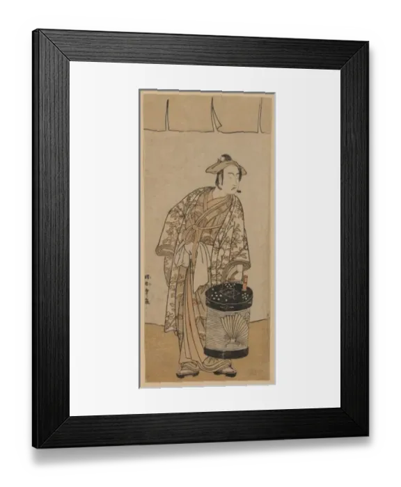 Framed Print : The actor Ichikawa Monnosuke II holding a box lantern Framed Print : The actor Ichikawa Monnosuke II holding a box lantern