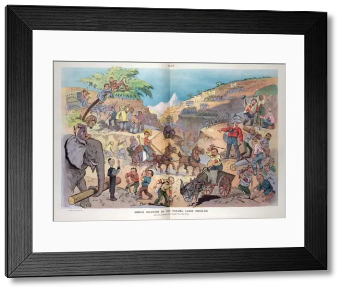 Framed Print : Simple solution of the Panama labor problem Framed Print : Simple solution of the Panama labor problem