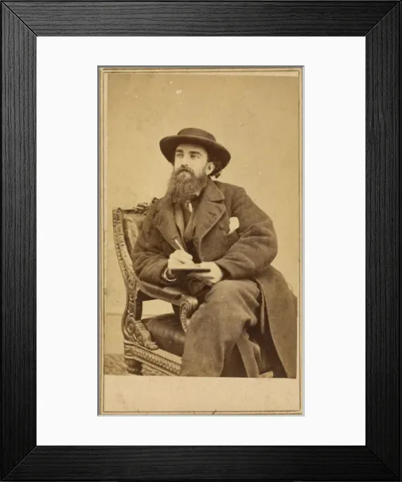Framed Print : Alfred Waud, full-length portrait, seated, holding a pencil Framed Print : Alfred Waud, full-length portrait, seated, holding a pencil