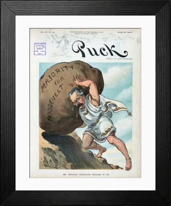 Framed Print : Mr. Sisyphus Cortelyou rolling it up Framed Print : Mr. Sisyphus Cortelyou rolling it up