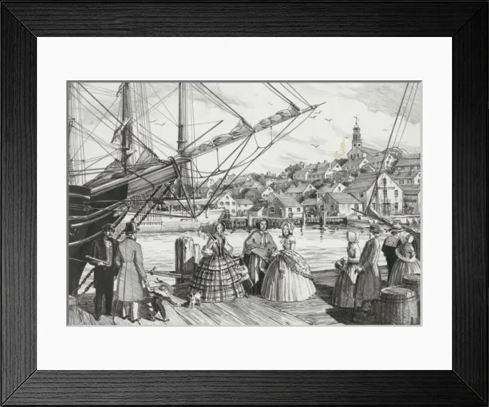 Framed Print : A visit to the wharf, Nantucket Framed Print : A visit to the wharf, Nantucket