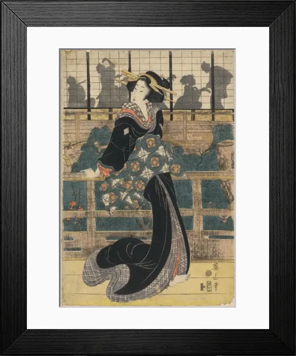 Framed Print : Entertainer standing on a veranda Framed Print : Entertainer standing on a veranda