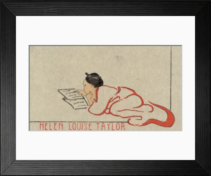 Framed Print : Bookplate of Helen Louise Taylor, Cincinnati, Ohio Framed Print : Bookplate of Helen Louise Taylor, Cincinnati, Ohio
