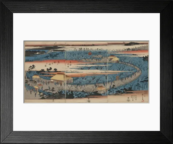 Framed Print : A complete view of the Plum Estate, Kameido Framed Print : A complete view of the Plum Estate, Kameido