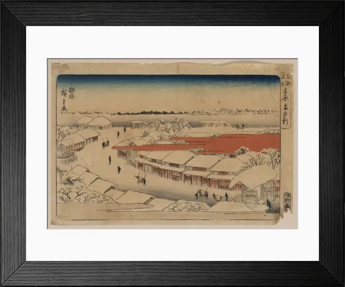 Framed Print : Morning snow at Yoshiwara Framed Print : Morning snow at Yoshiwara