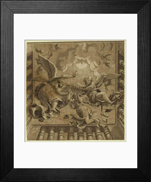 Framed Print : Ceiling with three angels Framed Print : Ceiling with three angels