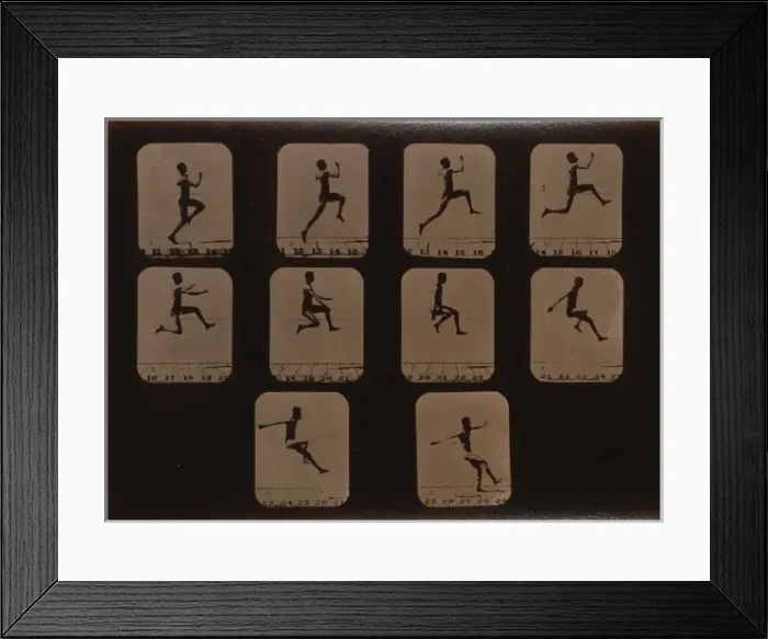 Framed Print : Athletes. Running long leap Framed Print : Athletes. Running long leap