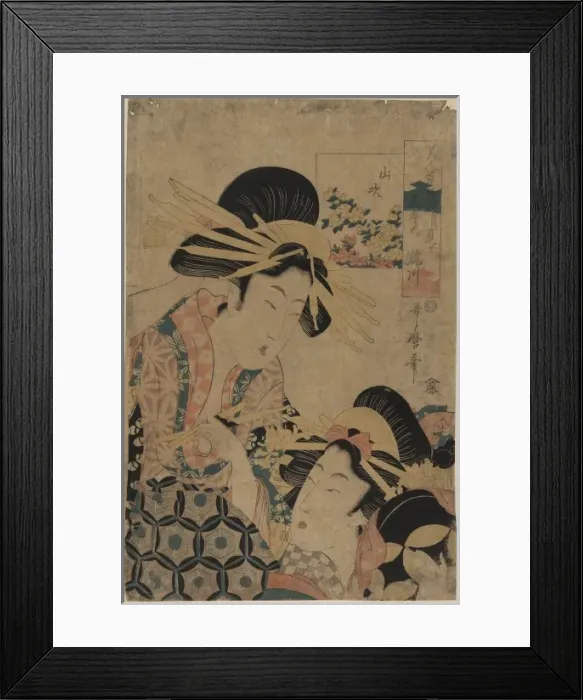Framed Print : Mountain rose: The courtesan Takigawa of ogiya Framed Print : Mountain rose: The courtesan Takigawa of ogiya