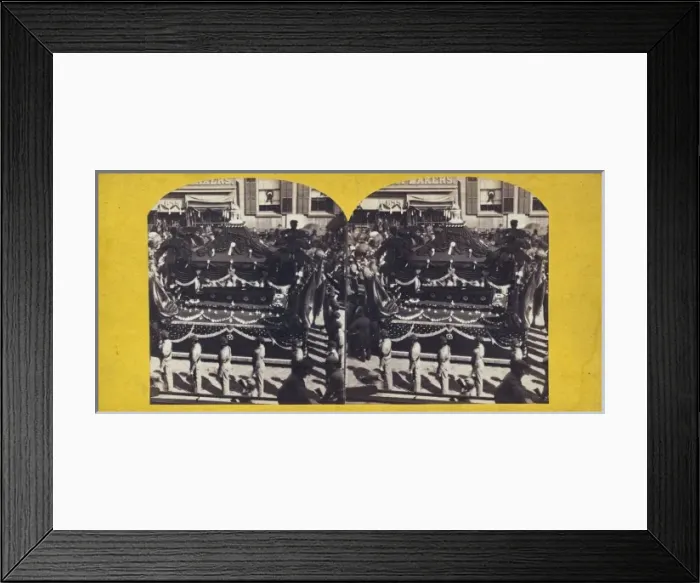 Framed Print : President Abraham Lincolns catafalque, New York City, NY, A Framed Print : President Abraham Lincolns catafalque, New York City, NY, A