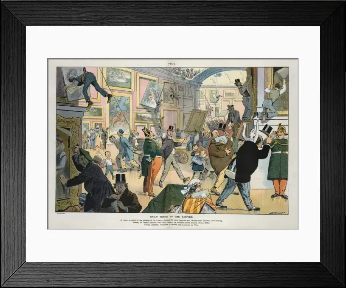 Framed Print : Daily scene in the Louvre Framed Print : Daily scene in the Louvre
