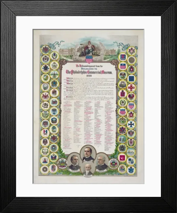 Framed Print : An acknowledgment from the delegates to the Philadelphia Com Framed Print : An acknowledgment from the delegates to the Philadelphia Com
