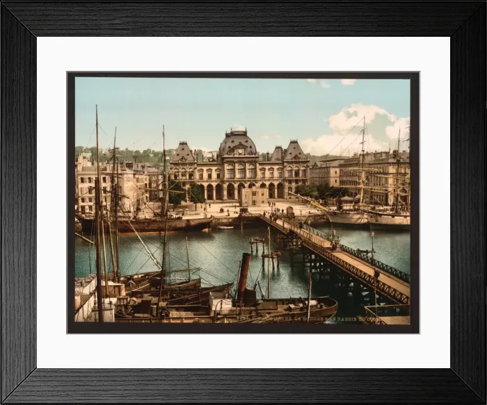Framed Print : Bourse and docks, Havre, France Framed Print : Bourse and docks, Havre, France