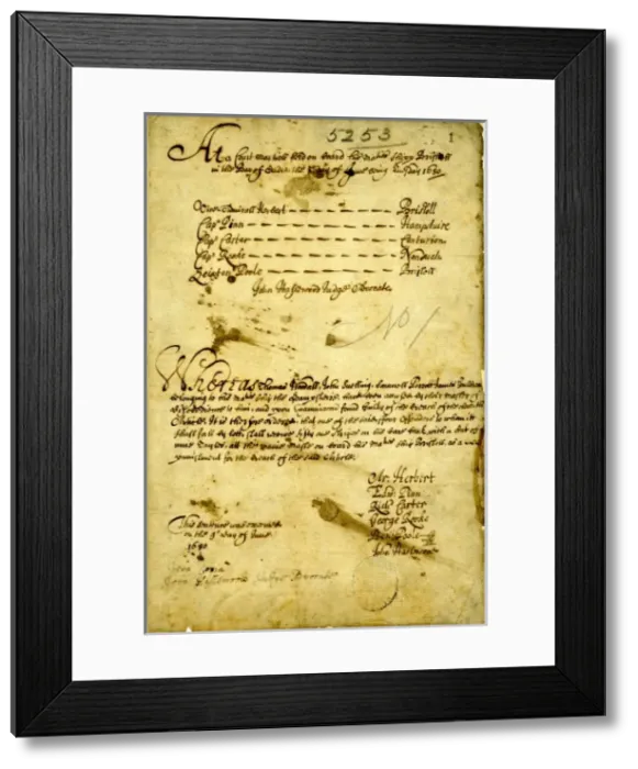 Framed Print : Court Martial document Framed Print : Court Martial document