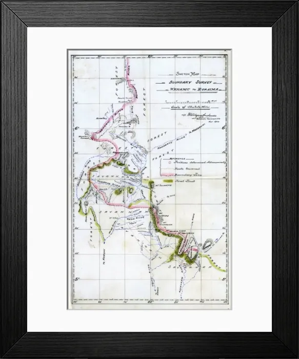 Framed Print : Map of Venezuela Framed Print : Map of Venezuela