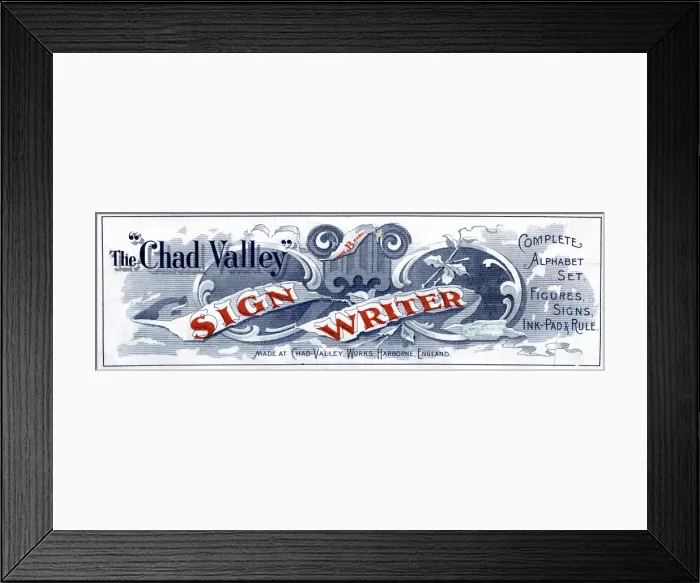 Framed Print : Chad Valley Sign Writer Framed Print : Chad Valley Sign Writer