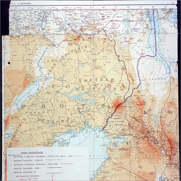 Map of Kenya and Uganda