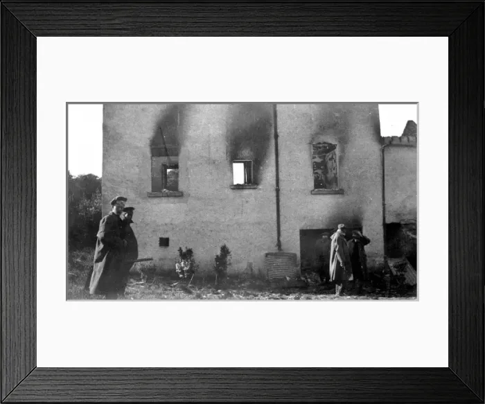 Framed Print : Burned out house Framed Print : Burned out house