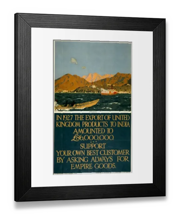 Framed Print : Empire exports poster Framed Print : Empire exports poster