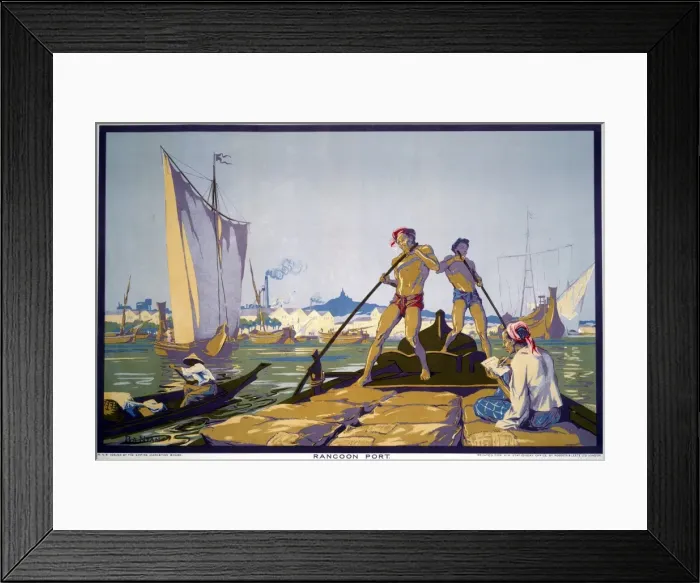 Framed Print : Rangoon Port