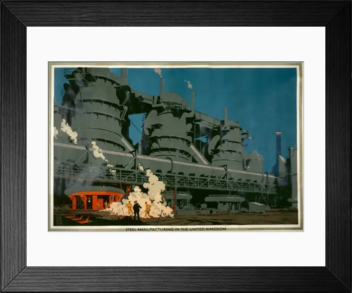 Framed Print : Steel Manufacturing Framed Print : Steel Manufacturing