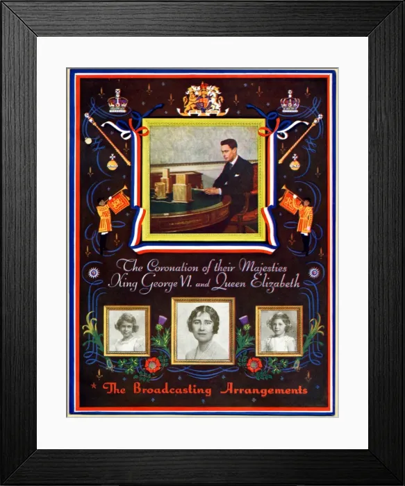 Framed Print : George VI coronation broadcast Framed Print : George VI coronation broadcast