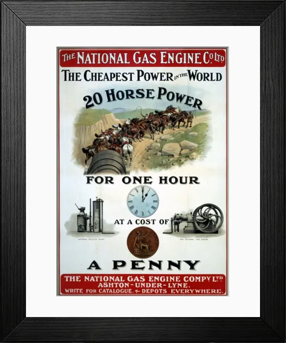 Framed Print : National Gas Engine Co. Advert Framed Print : National Gas Engine Co. Advert