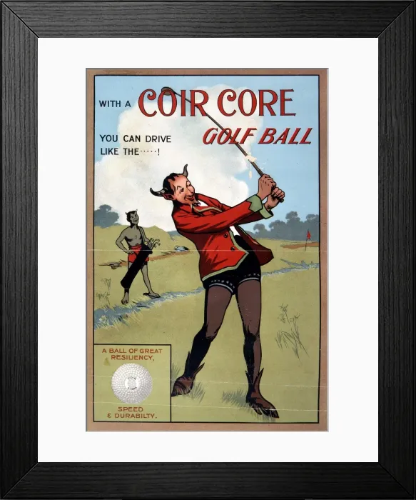 Framed Print : Coir Core golf balls advert Framed Print : Coir Core golf balls advert