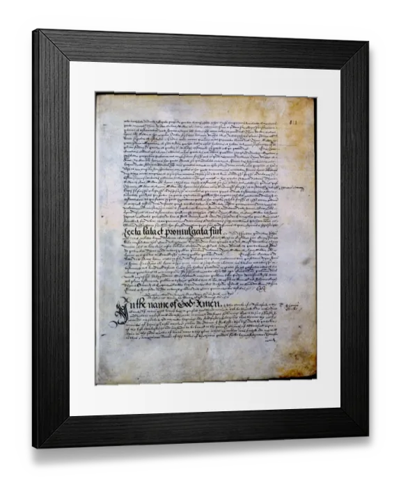 Framed Print : Will of John Combe Framed Print : Will of John Combe