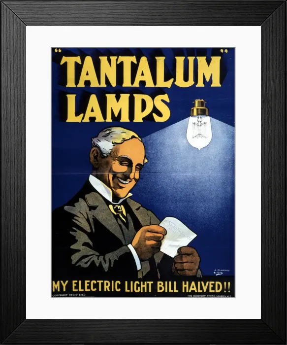 Framed Print : Tantalum electric lamps Framed Print : Tantalum electric lamps