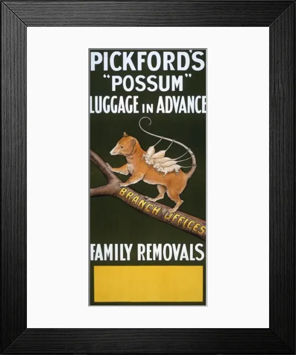 Framed Print : Pickfords Removals advert Framed Print : Pickfords Removals advert