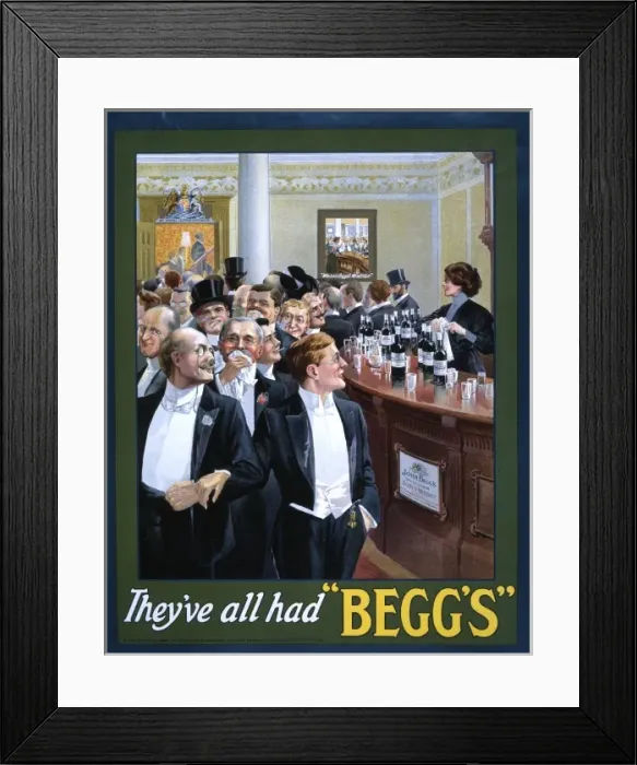 Framed Print : Beggs Whiskey advert Framed Print : Beggs Whiskey advert