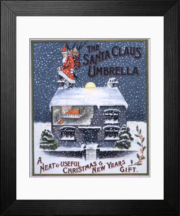 Framed Print : Santa Claus umbrella Framed Print : Santa Claus umbrella