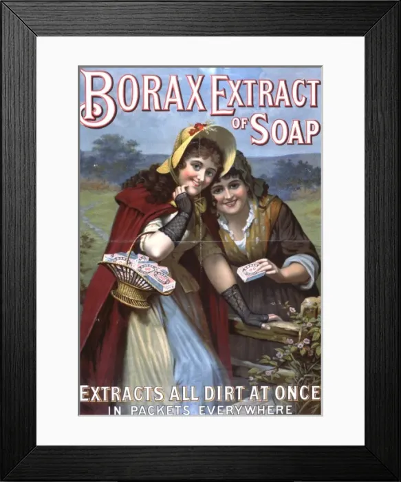 Framed Print : Borax soap advert Framed Print : Borax soap advert