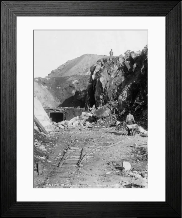 Framed Print : Mount Lyell Mine 1898 Framed Print : Mount Lyell Mine 1898