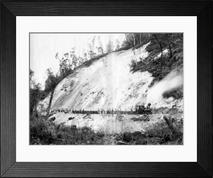 Framed Print : Mount Lyell quarry 1898 Framed Print : Mount Lyell quarry 1898