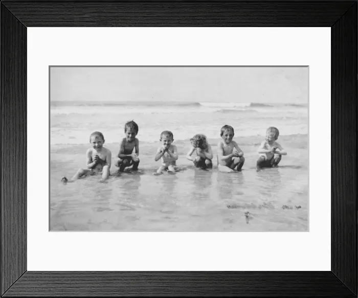 Framed Print : Boys at the seaside Framed Print : Boys at the seaside