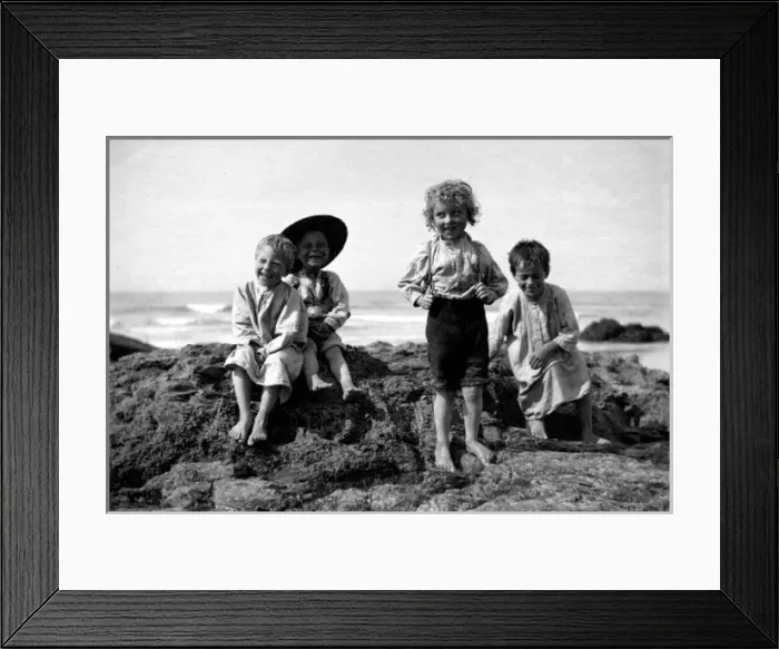 Framed Print : Boys at the seaside Framed Print : Boys at the seaside