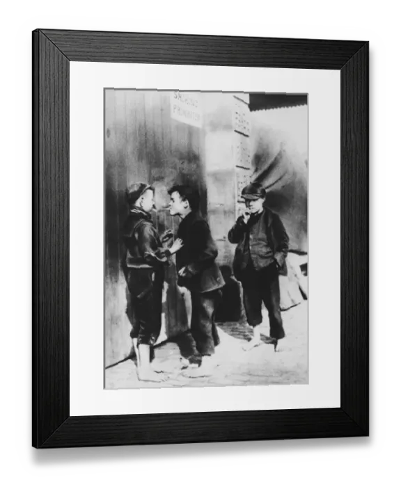 Framed Print : Young smokers 1901 Framed Print : Young smokers 1901