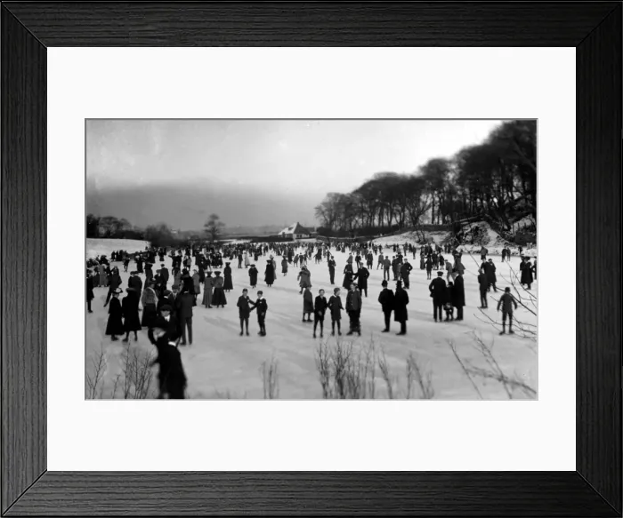 Framed Print : Ice skating in Winter Framed Print : Ice skating in Winter