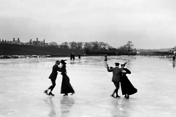 Ice skating in Winter