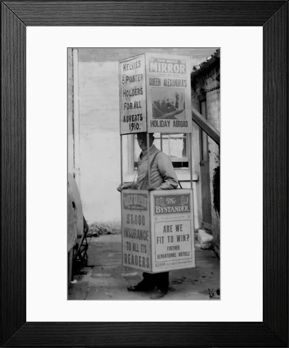 Framed Print : Eight poster holder advertising Framed Print : Eight poster holder advertising