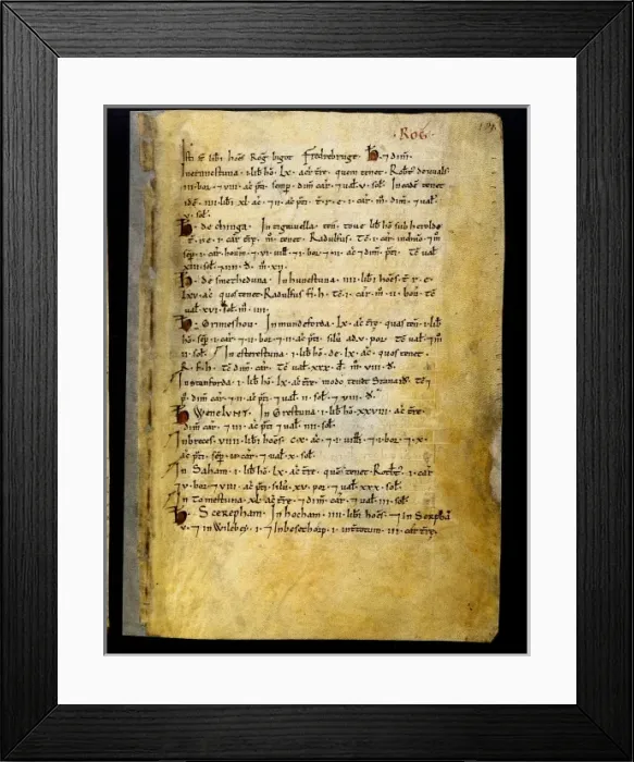 Framed Print : The Domesday Book, Norfolk Framed Print : The Domesday Book, Norfolk